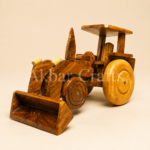 Handcrafted Wooden Tractor with Front Loader
