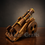 Handcrafted Wooden Vintage Cannon Decor