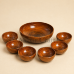 Sheesham Wood Bowl Cups Set 7 Pieces | Piyala Set