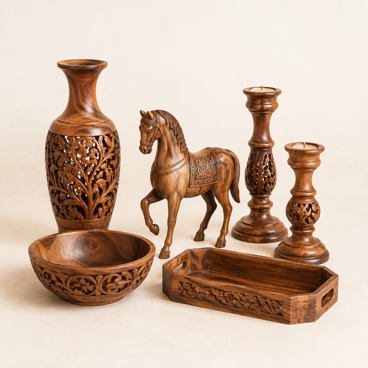 Handcrafted wooden home decor products