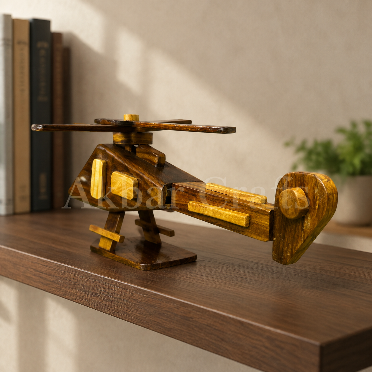 Wooden Helicopter | Decoration Piece for Home & Offices - Image 2