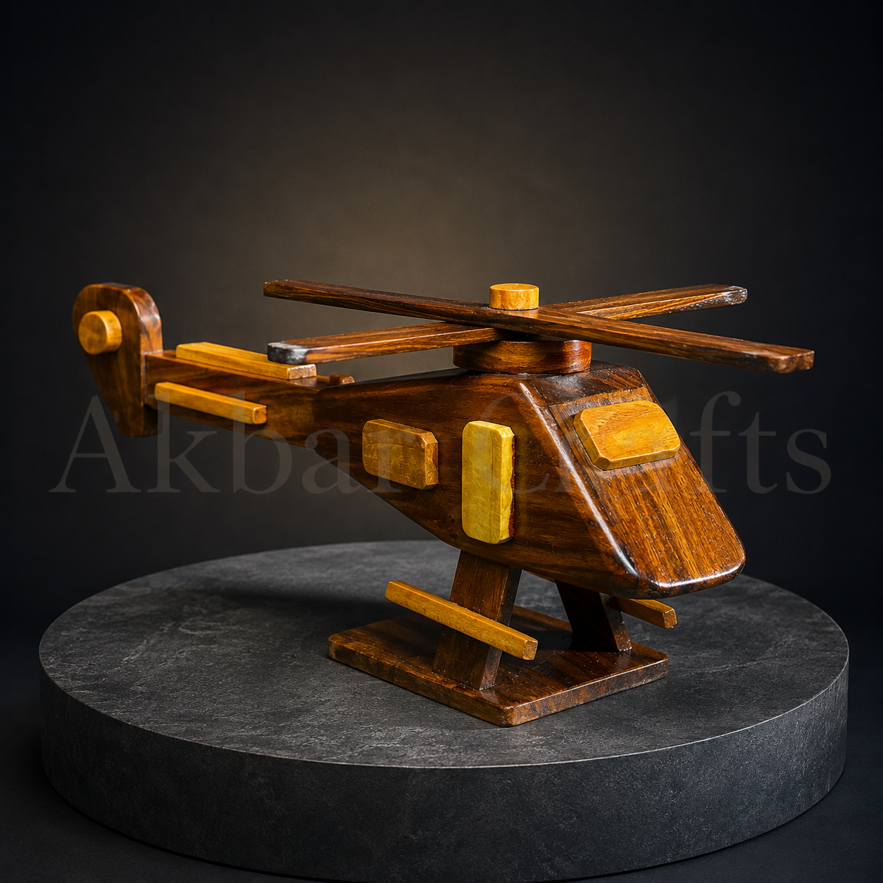Wooden Helicopter | Decoration Piece for Home & Offices - Image 3