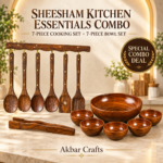 7-Piece Wooden Cooking Set & 7-Piece Bowl Set Combo Deal